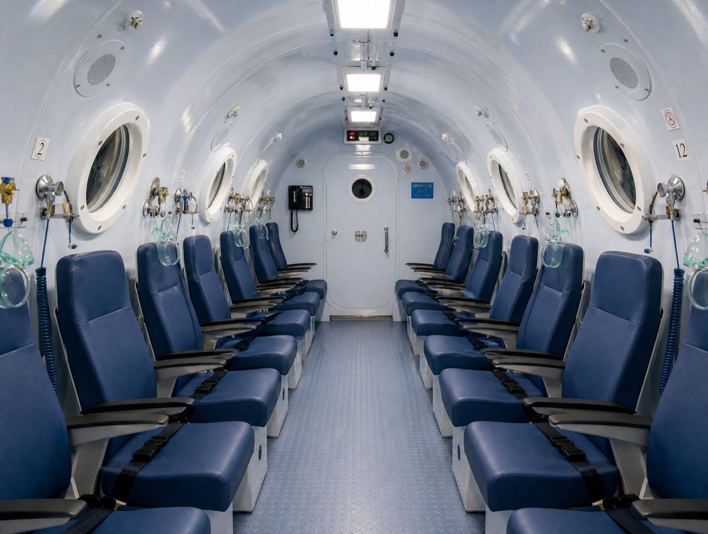 Inside the HyOx 12-seat multiplace chamber